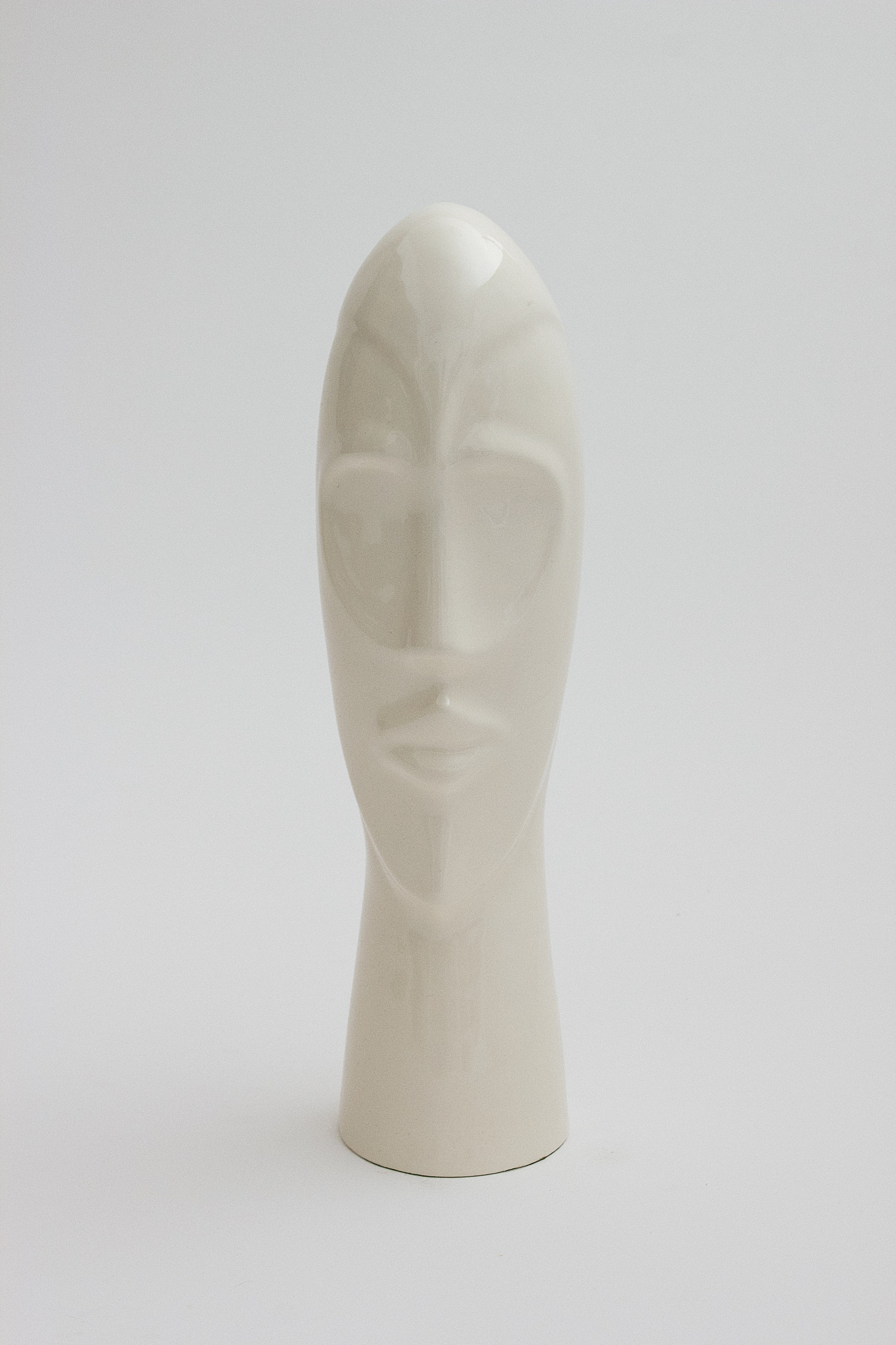 Modiglianiesque Head Art Sculpture by K. Wingard