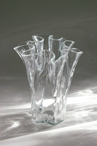 Ruffled Art Glass Vase