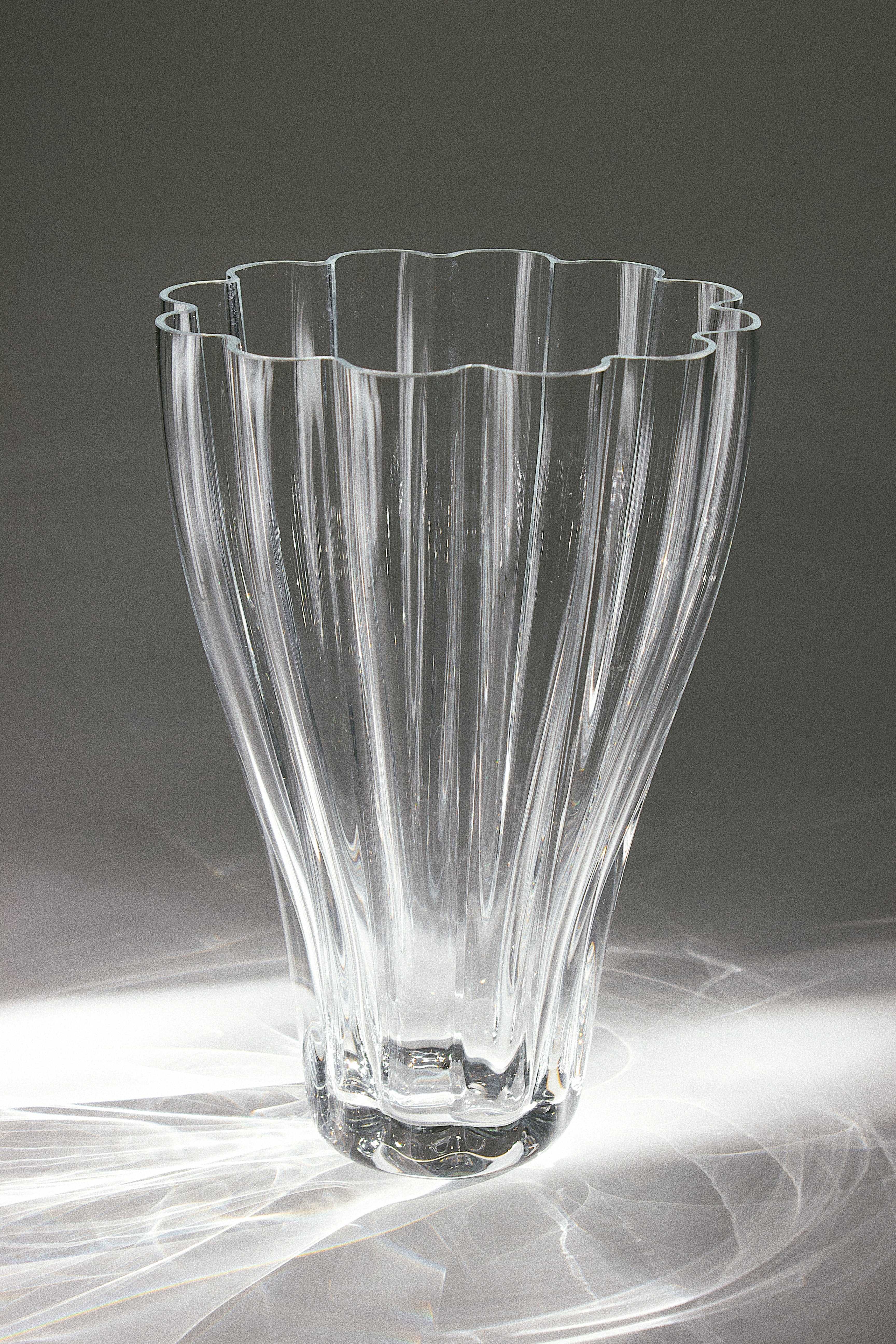Scalloped Art Glass Vase
